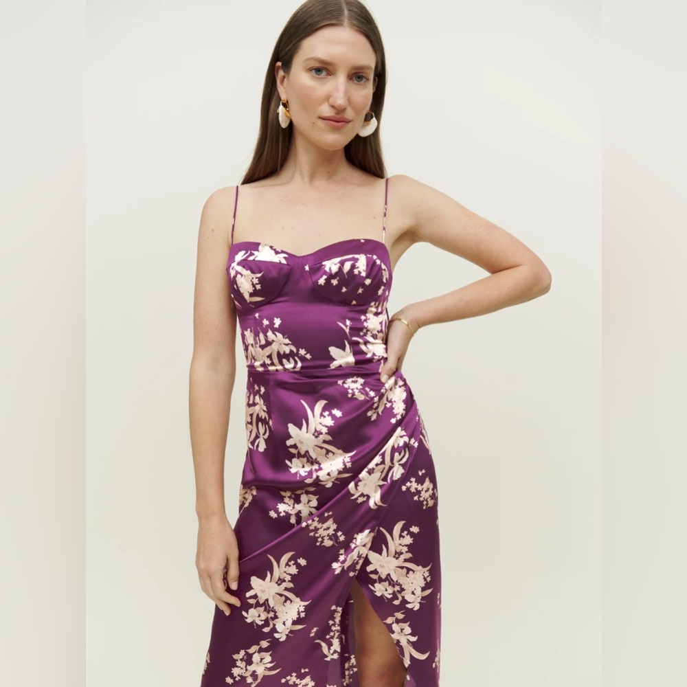 Reformation Marguerite Silk Dress